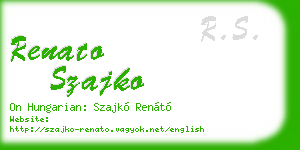 renato szajko business card